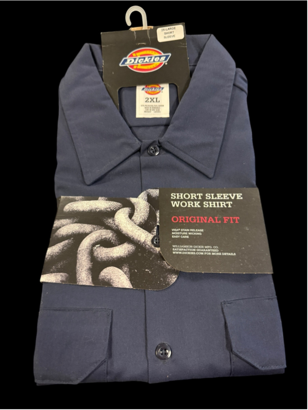 Men's Dickies Short Sleeve Work Shirt - Blue - Size XXL